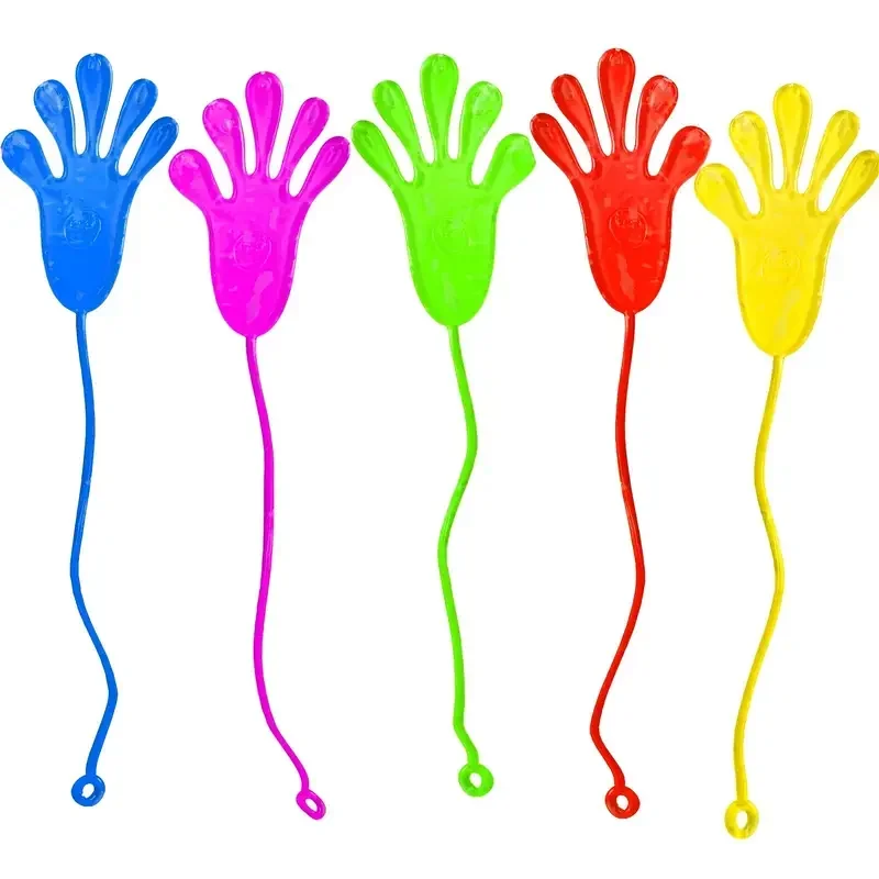 100/6pcs Wacky Fun Sticky Hands: 2 Inches Stretchy Sticky Fingers for Kids\' Party Favor Sets & Birthday Party Favors!