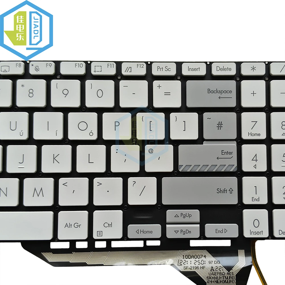 New UK English backlight laptop replacement Keyboard For ASUS K6604 with orange ESC keycap 0KNB0-582KUK00 NSK-UAEGBQ