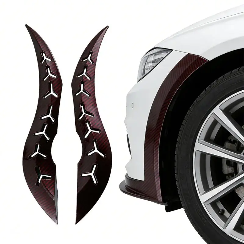 D5BE 2pcs Decorative Stickers Car Roof 3D Dragon Horn Decoration for Auto Styling Exterior Ornament Hydrographic Spoiler Fin