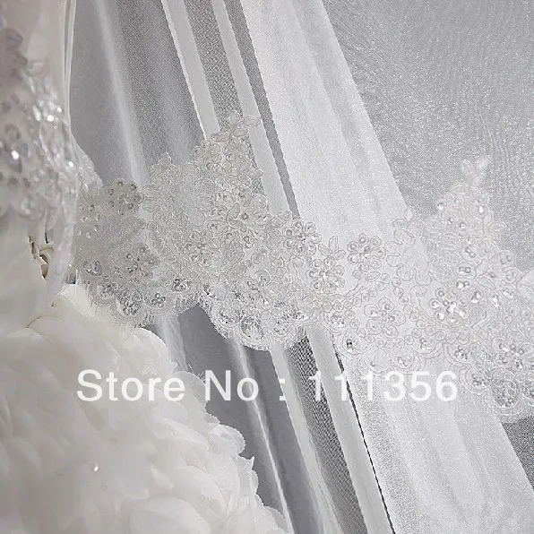 Lace Edge Ivory White Luxury Cathedral Wedding Veil Wedding Accessories Long Bridal Veils velos de novia bride