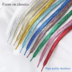 19 Colors Shiny Gold and Silver Colorful Bright Shoelaces 100-140 Cm Sneakers Shoelaces Boots Laces Rainbow Shoelaces String
