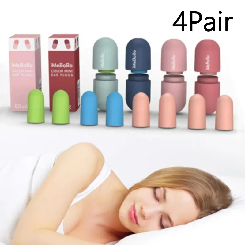 1/2/3/4 paia Tappi per le orecchie insonorizzati Tappi per le orecchie per il sonno Speciale Silenzioso Morbido Rimbalzo lento Studente Protezione antirumore Tappi per le orecchie Ronco