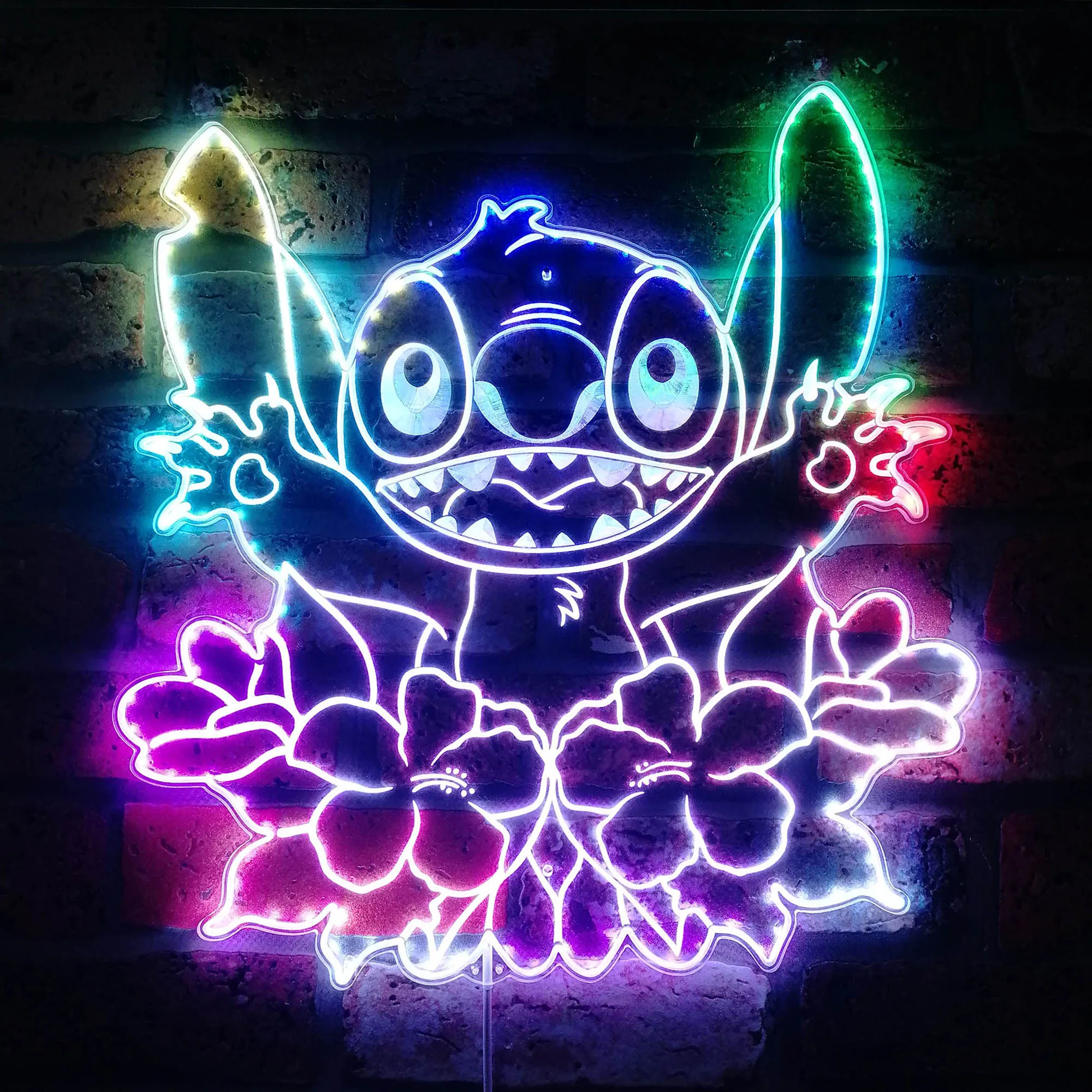 Stitch Kids Room Video Game Room Dynamic RGB Edge Lit LED Sign