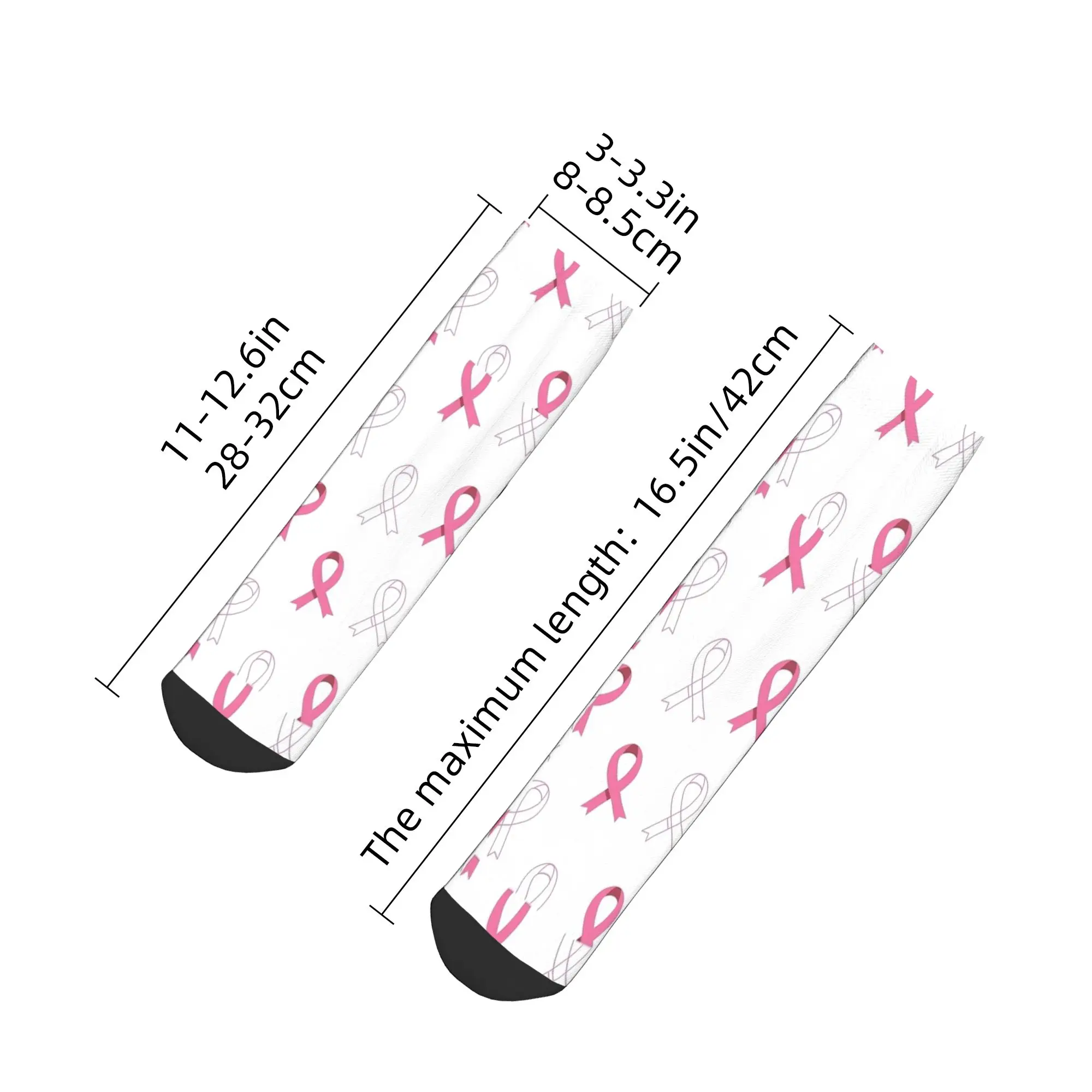 جوارب رجالية وردية أكتوبر للتوعية بسرطان الثدي جودة مضحكة جورب كاحل ناعم للخريف جرافيك لوح التزلج جوارب غير قابلة للانزلاق