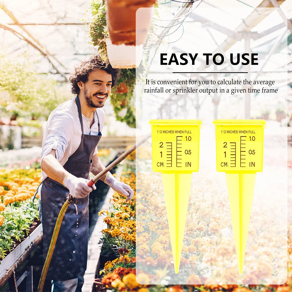 

5 Pcs Rain Gauge Outdoor Plastic Container Garden Guages Accurate Gauges outside
