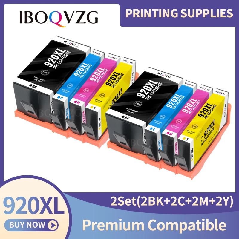 IBOQVZG 920XL Replacement for HP 920 XL Ink Cartridges Compatible With HP Officejet 6500 6500A 6000 7000 7500 7500A Printers