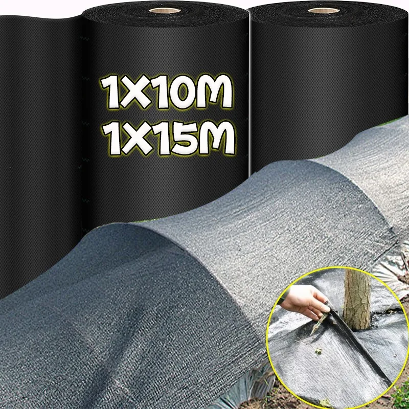 

10/15 м садовая пейзажная ткань, сверхмощная ткань для барьера сорняков, садовый коврик, цветок, овощи, мельница, полипропиленовый коврик для сорняков