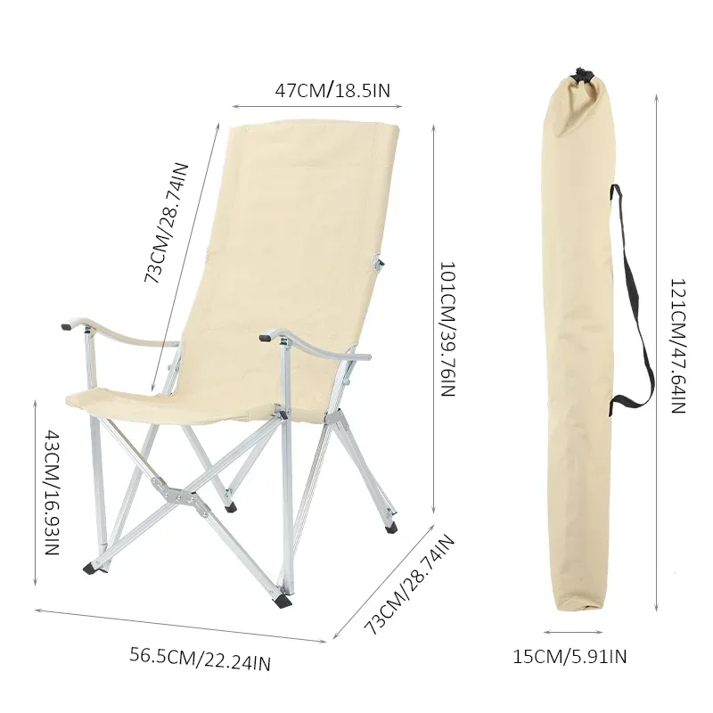 An Outdoor Folding Lightweight High Back Aluminum Camping Relax Chair For Camping Fishing Hiking