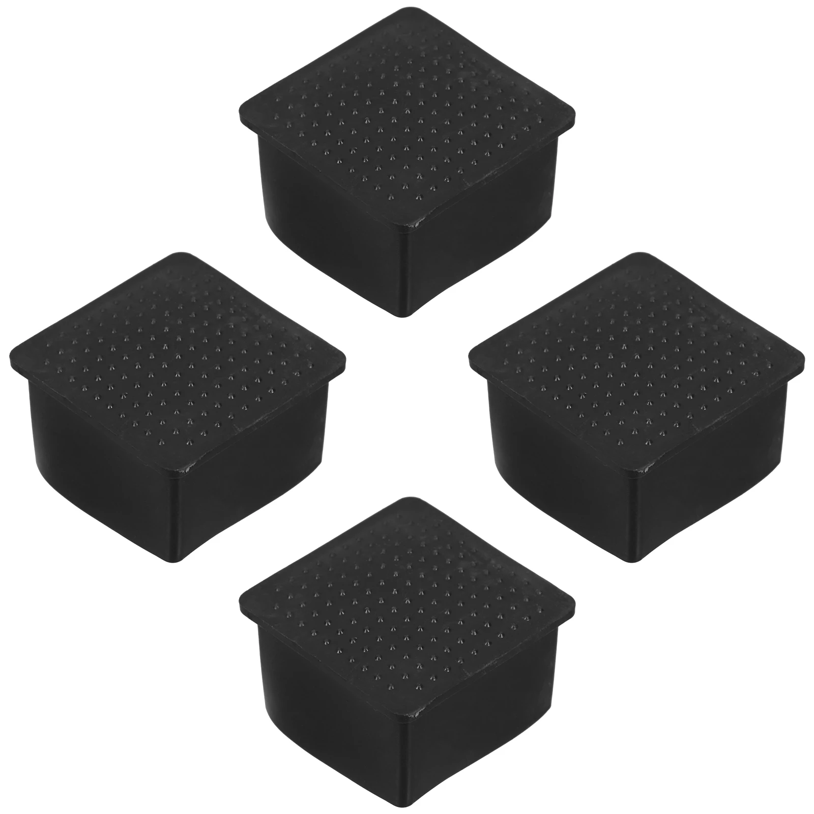 

4Pcs Square Rubber Tube Caps 50x50mm Chair Leg Floor Protectors Non Slip Furniture Feet Covers for Hardwood Floors Noise