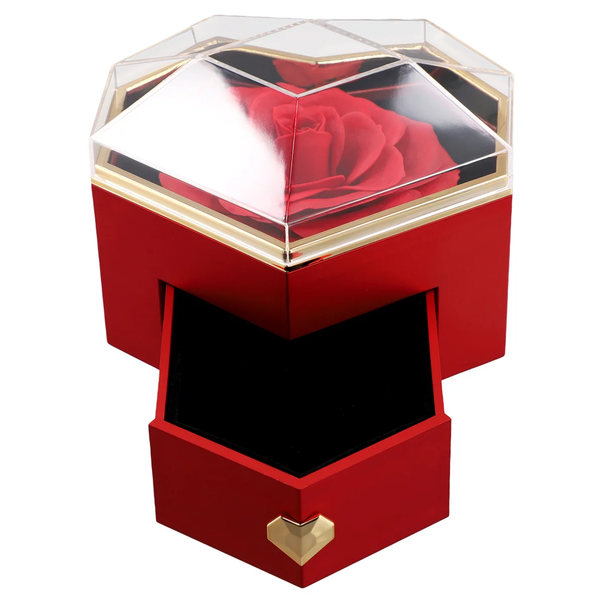 

Versatile Tanabata Valentine's Day Corner Love Eternal Flower Gift Jewelry Box