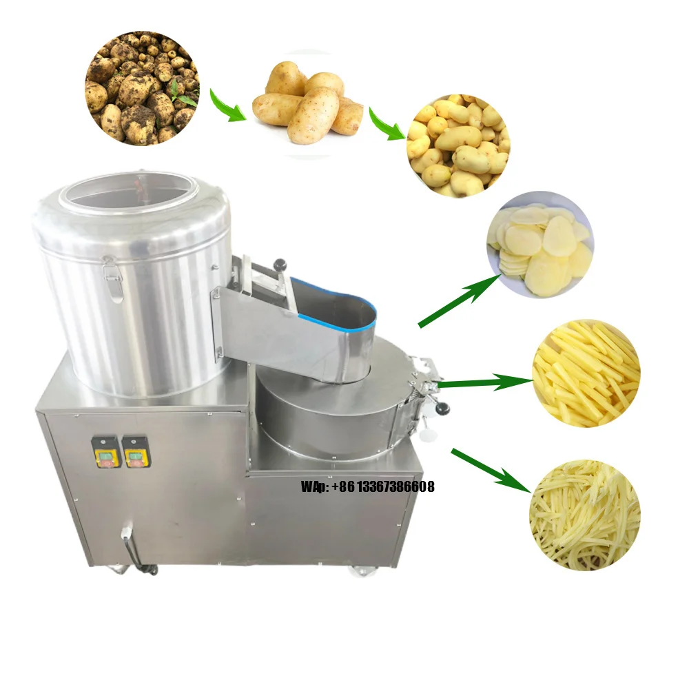 

Customizable Potato Chips Washing and Peeling Machine Potato Cleaning Andsorting Processingmachinery Shredding Machine Vegetable