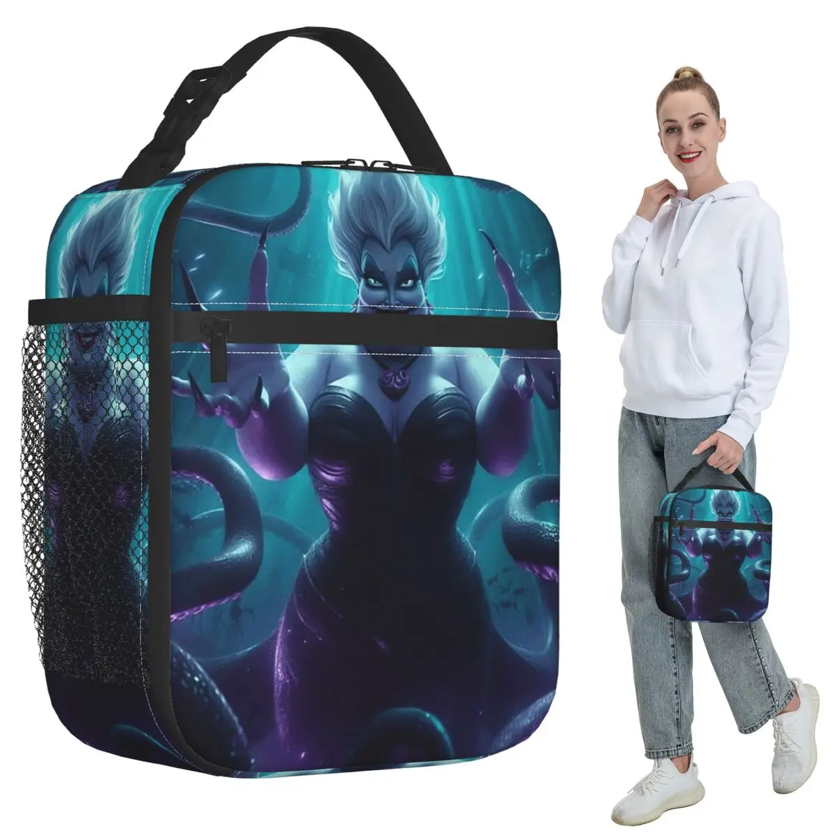 

Villains Ursula Insulated Lunch Bag for Kids School Cooler Thermal Food Box Tote Portable Lunch Boxes Container
