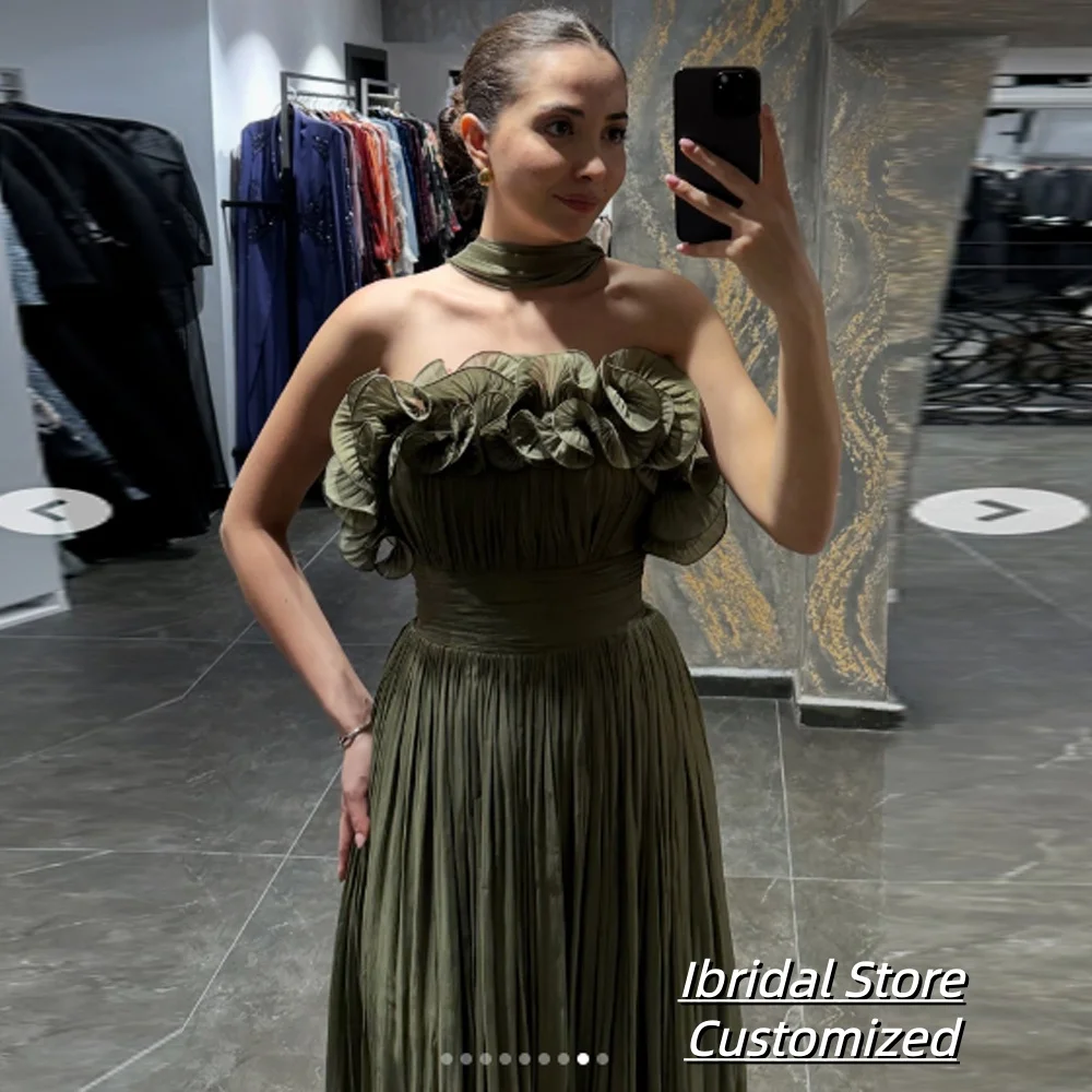 تخصيص ألف خط قبالة الكتف الحفلة الراقصة الطيات حزب ضيف العباءات تكدرت Ruched فستان سهرة رسمي للنساء #5