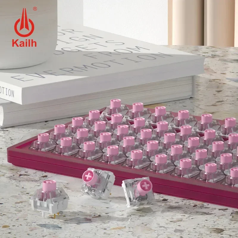 Kailh Box Silent Pink Switch Mechanical Keyboard Switch Office Waterproof And Dustproof Linear SMD MX 3Pin Switchs Hot Swap