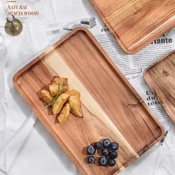Coffee Tray Rectangular Food Tableware Cup Tray Decorative Tray Dessert Candy Wooden Simple Advanced Home Kitchen Tea Tray