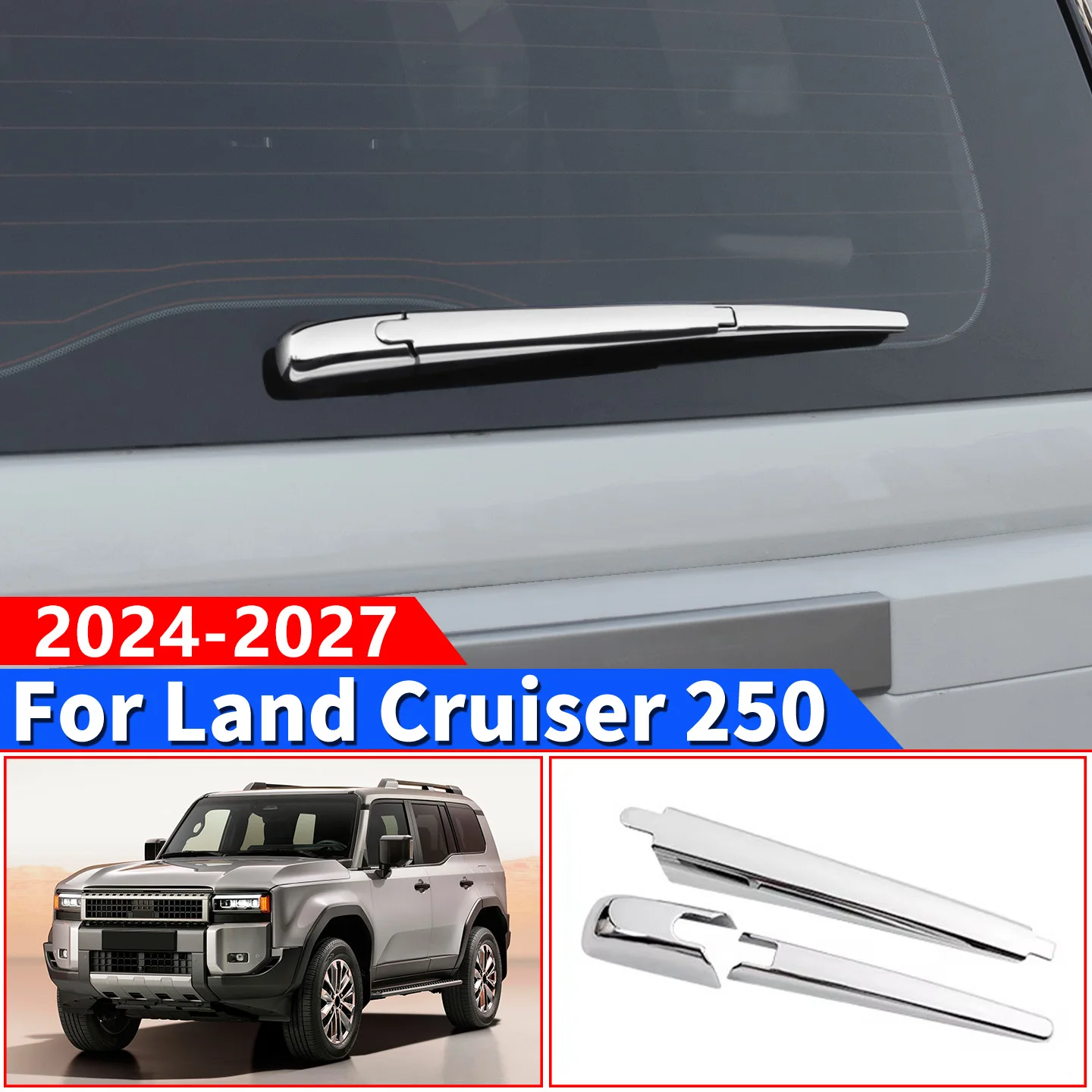 For Toyota Land Cruiser 250 Prado LC250 FJ250 1958 First Edition 2024-2027 Rear Wiper Cover Trim Exterior Accessories