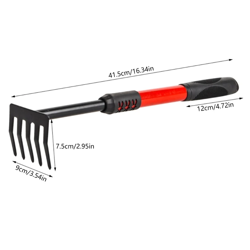 DONG Garden Tool Heavy Hand Trowel Hand Rake with Soft Rubberized Ergonomic