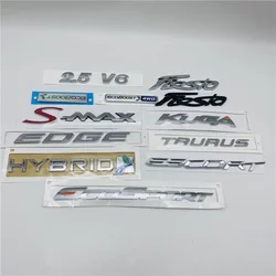 Chrome Trunk Letters for Focus EcoSport S-MAX C-MAX KUGA Fiesta ESCORT EDGE TITANIUM Hybird ECOBOOST 4WD Emblem Badge Logo