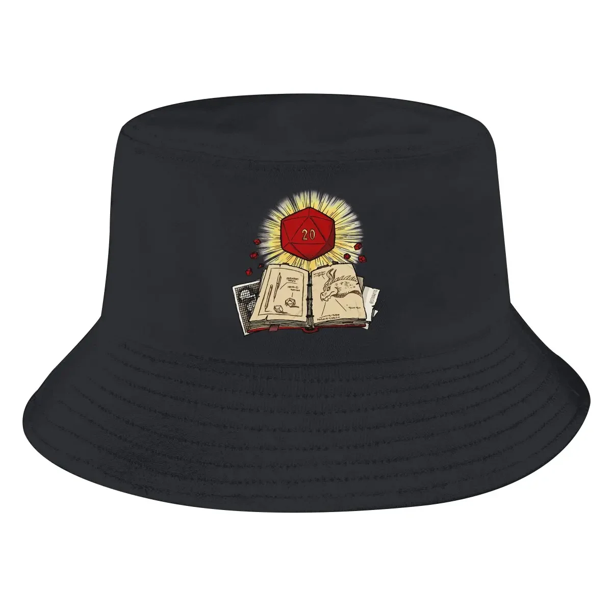 Dungeon Master Unisex Bucket Hats DnD Game Hip Hop Fishing Sun Cap Fashion Style Designed