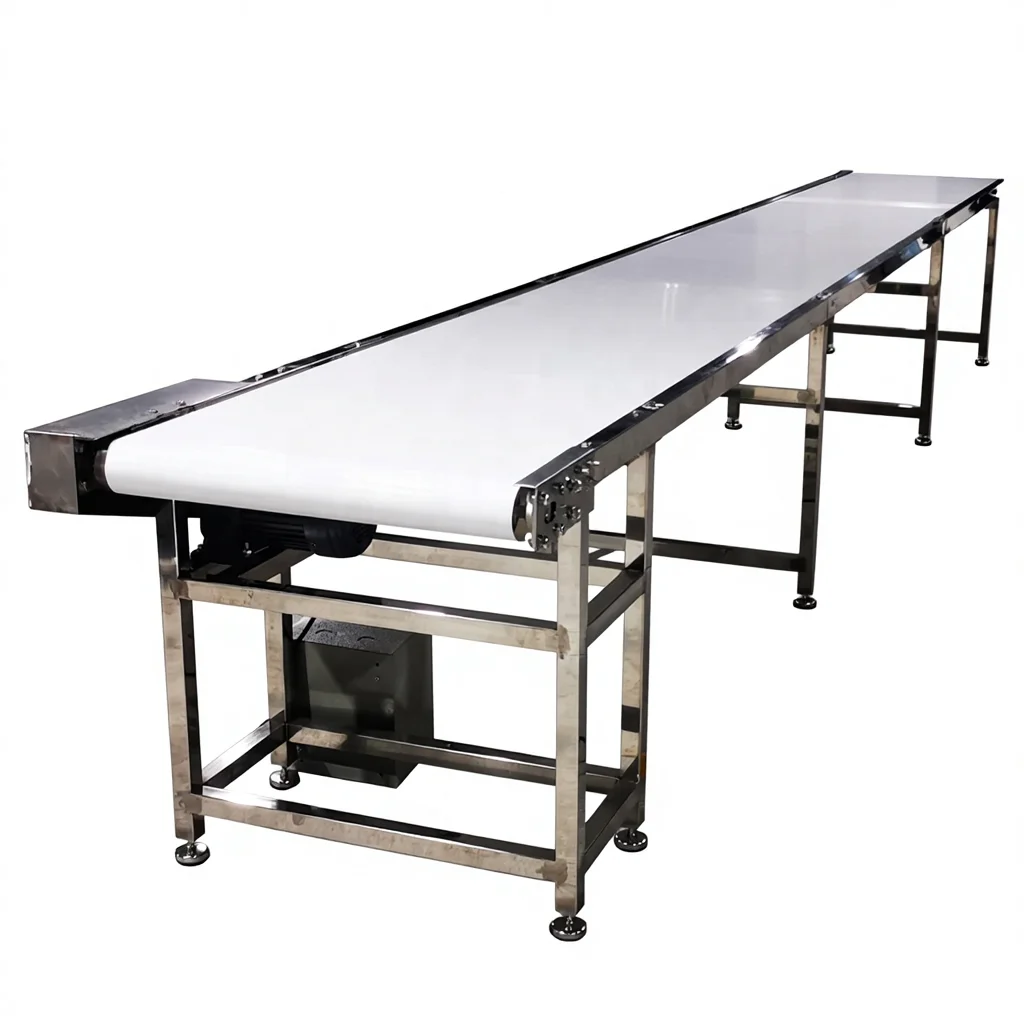 Customized Stainless Steel Food Grade PU Belt Conveyors Band Machine for Restaurant Manufacturing Plant Retail Industries CE