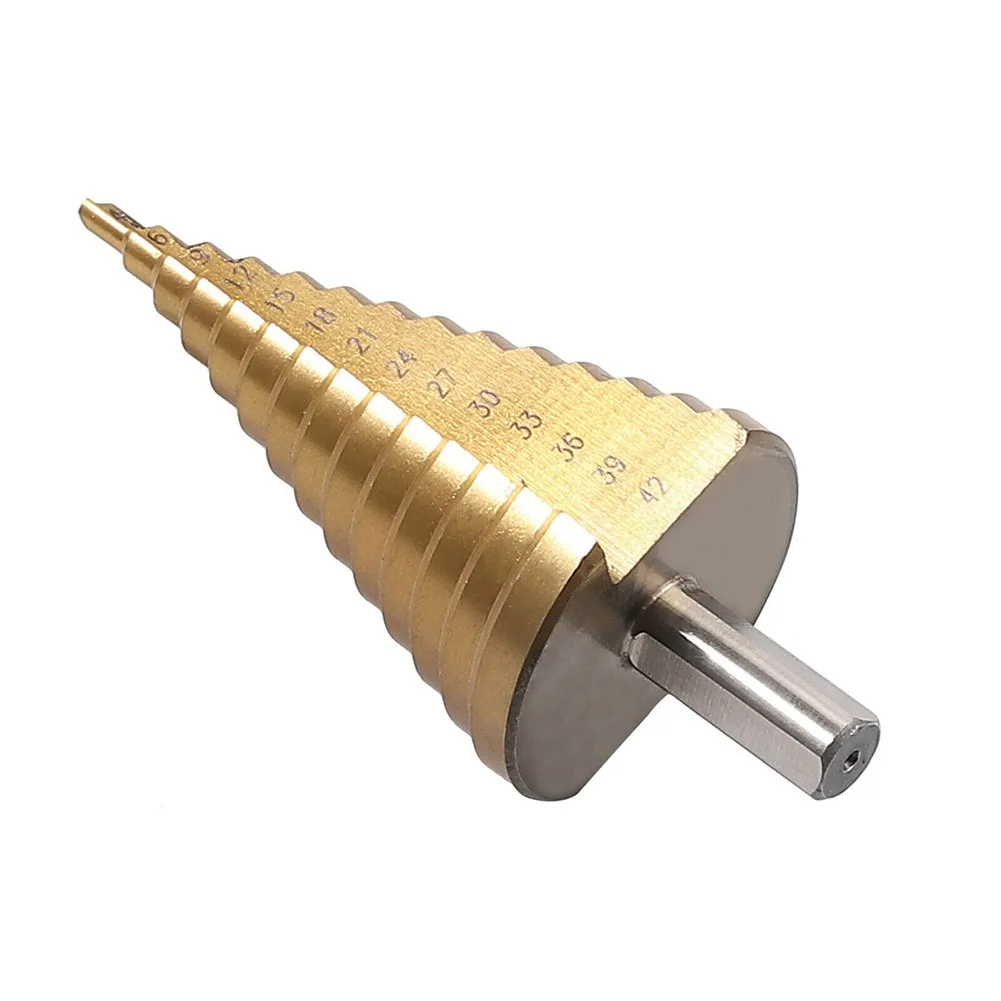 Imagem -04 - Titânio Revestido Passo Broca Sulco Reto 14 Passo Brocas Madeira Metal Hole Cutter Ferramentas de Perfuração de Núcleo Hss 442 mm