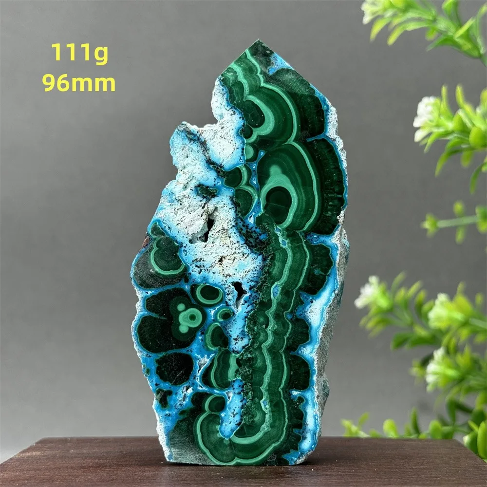 Natural Blue Chrysocolla Tower Free Shape Obelisk Raw Stone Mineral Specimen Reiki Healing Meditation Witchcraft Home Decor