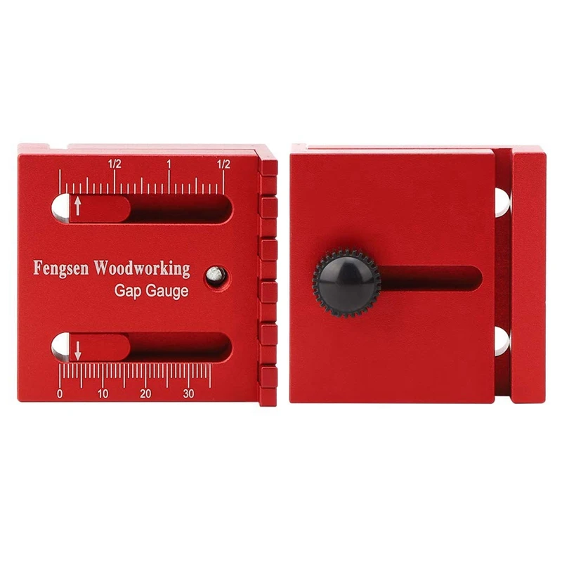 Woodworking Gaps Gauge,Depth Measuring Sawtooth Ruler,Mini Aluminum Alloy Saw Slot Adjuster,Line Ruler Marking Gauge