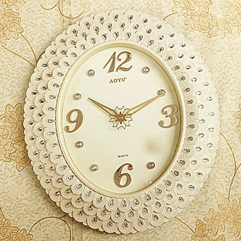 White Round Wall Clock Fashion Unique Elegant Big Cute Design Digital Clock Living Room Bedroom Orologio Da Parete Home Decor