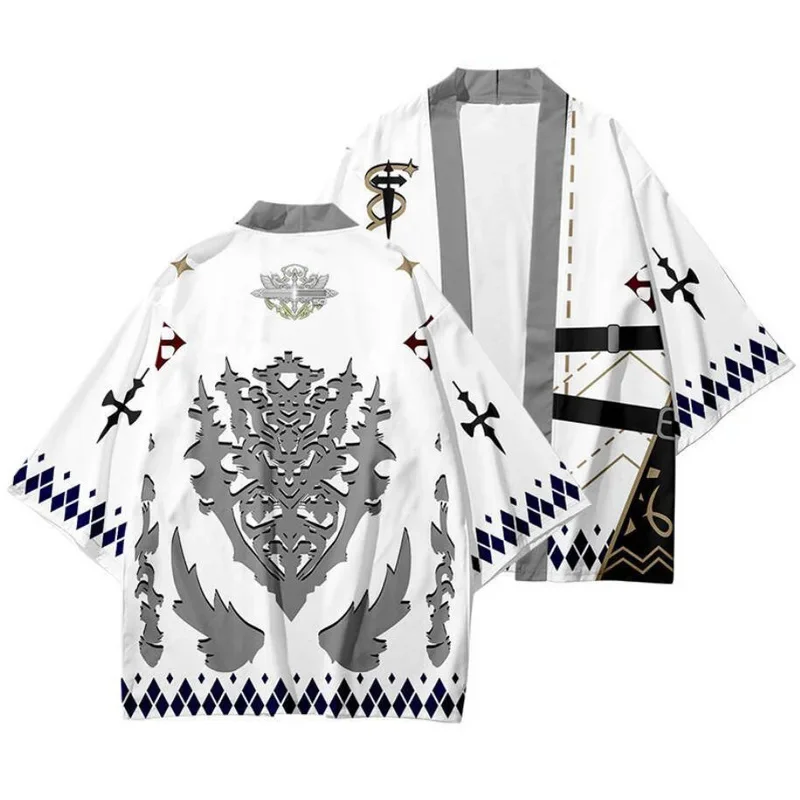 DY20New FINAL FANTASY 14 XIV T-shirt Ala Mhigo haori kimono Anime t shirt Polyester Summer Short-sleeve Tees tops25