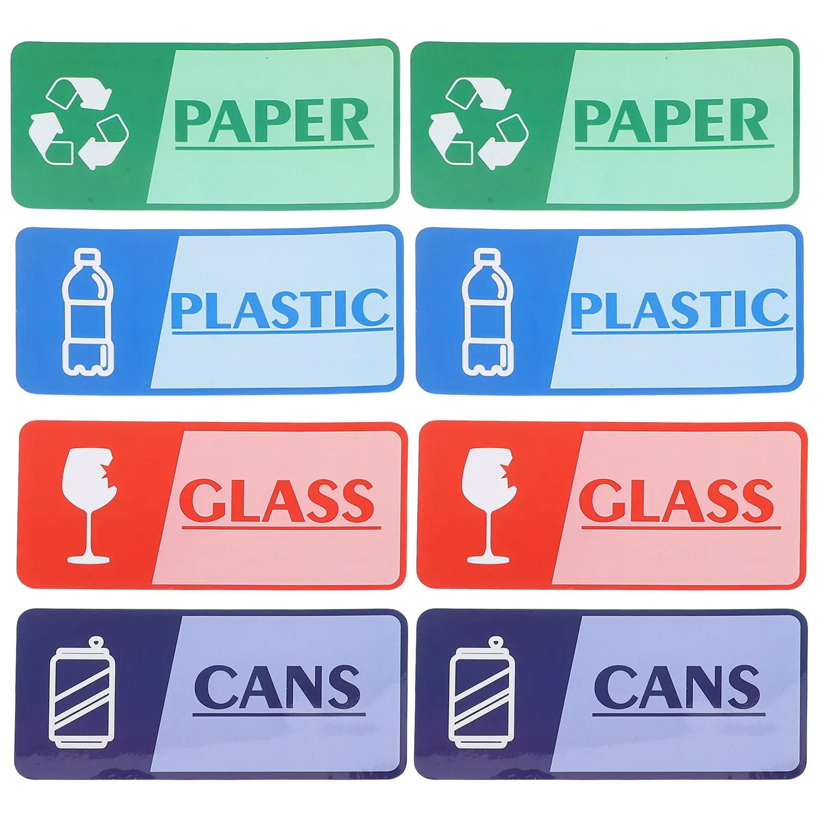 8 Sheets Garbage Collection Reminder Stickers Self-Adhesive Trash Can Label Removable Garbage Collection Sign for Sorting Cans