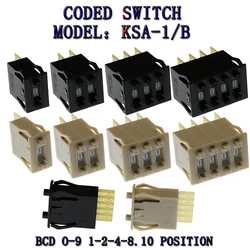 KSA-1/B thin BCD  8421C coding switch 0-9 code toggle switch 1/2/3/4 digital switch 5 contacts