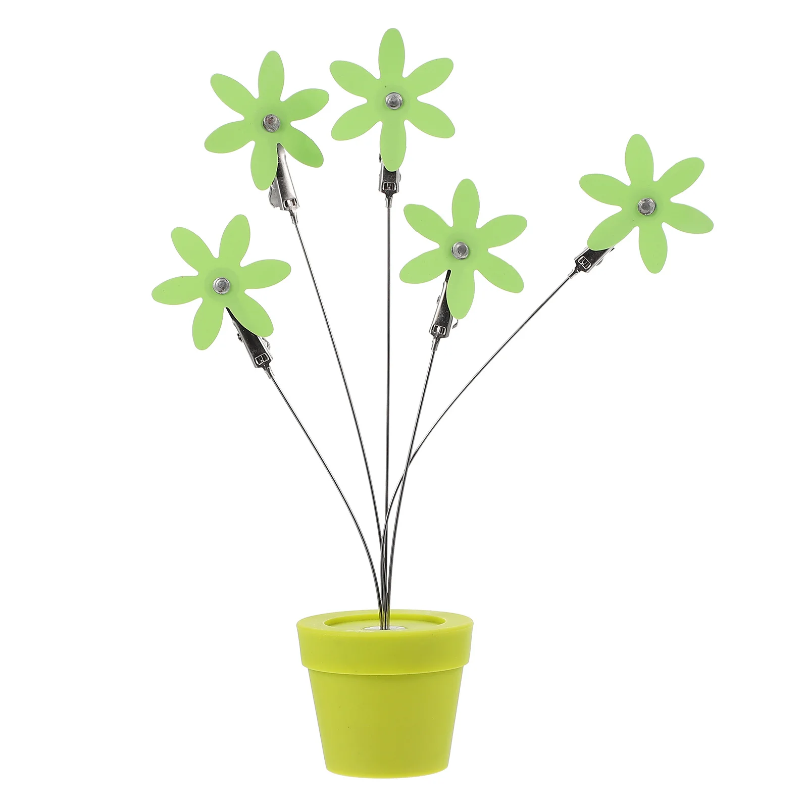 

1Pcs Plastic Flowerpot Photo Clip Desktop Stand Chic Unique Picture Holder for Students Teens Decorative Functional