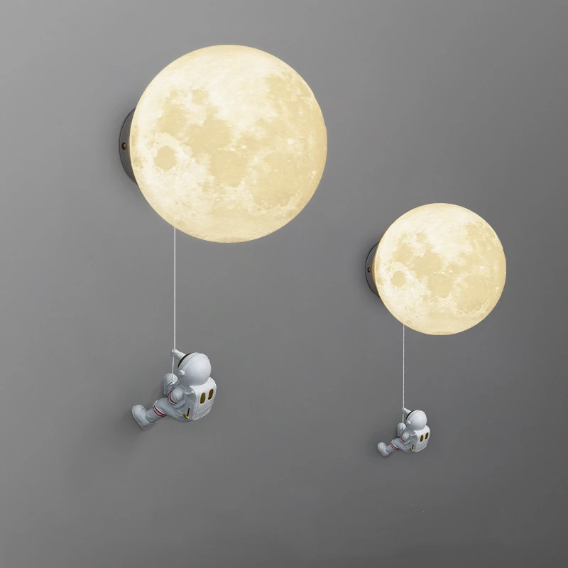 

Special Creative Planet Wall Lamp Art Astronaut Children's room Sconce Parlor Aisle Wall Lights Home Decoration G9 Bulb 110-220V