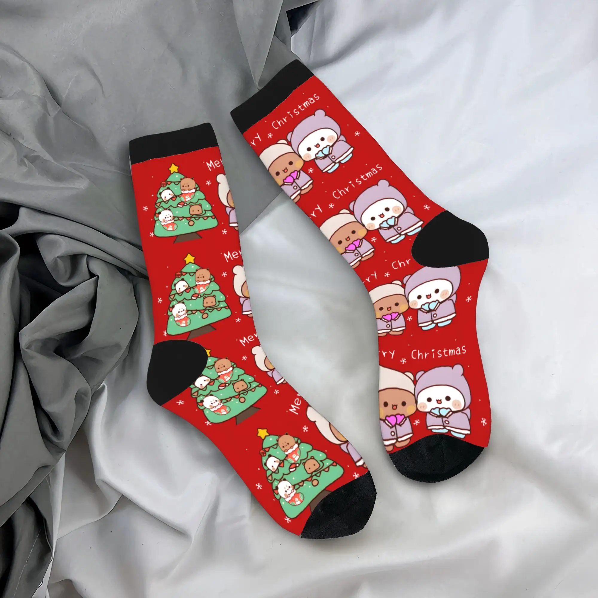 Winter Warm Colorful Women Men Bubu And Dudu Merry Christmas Socks Breathable Sports Socks