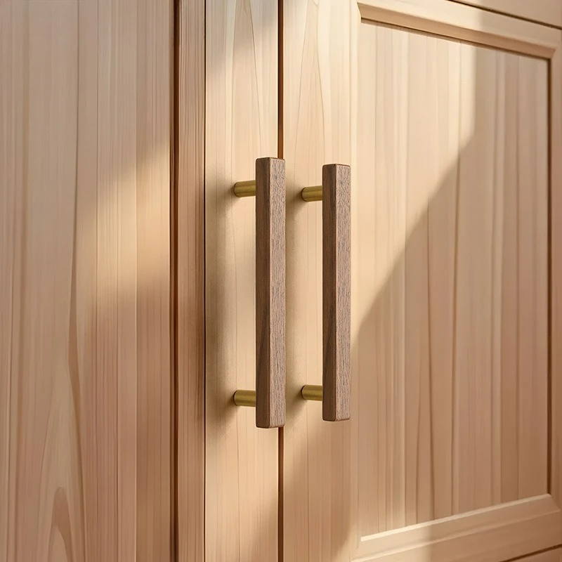 Moderner, minimalistischer Kleiderschrank-Türgriff aus Holz, Massivholz, Möbel, TV-Schrank, Balkon, Schrank, Schublade, Schrank, Türgriff