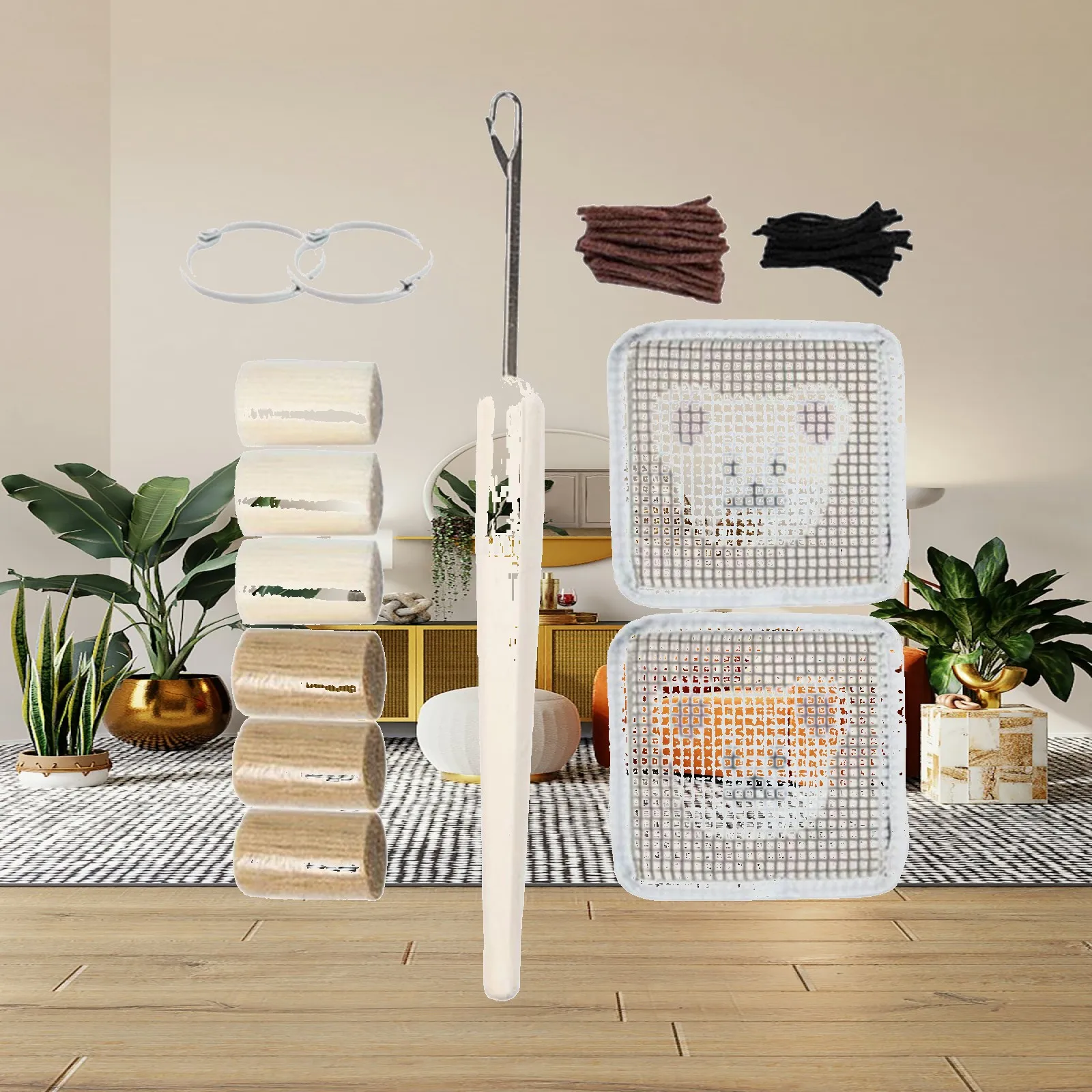 Yarn Home Decor - Stickerei-Haken-Set, Nähsets für Kinder, Garn-Bastelset für