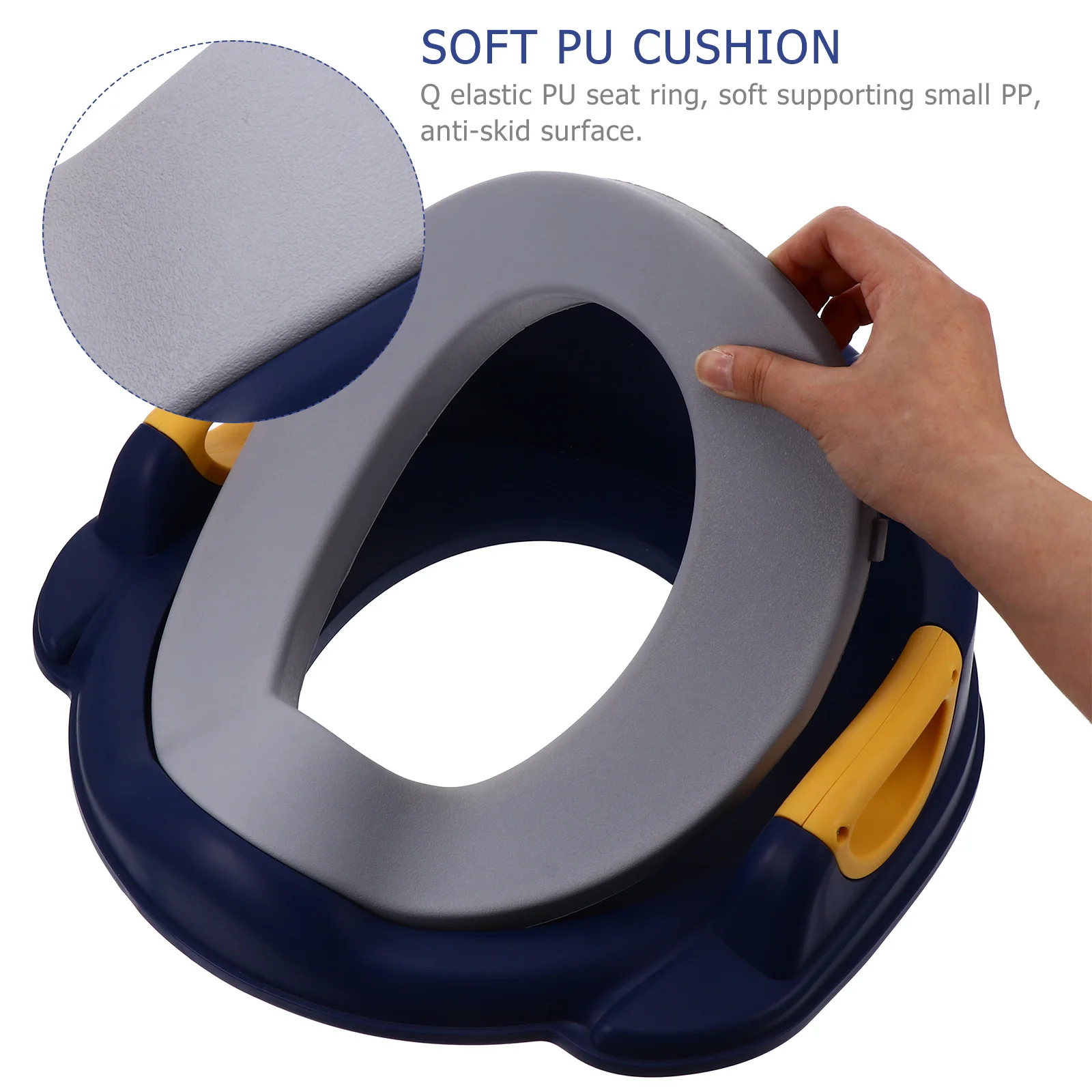 1 قطعة حلقة مدرب المرحاض للأطفال تصميم عالمي قدرة عالية على التكيف مبسطة مسند الظهر درابزين آمن قعادة التدريب