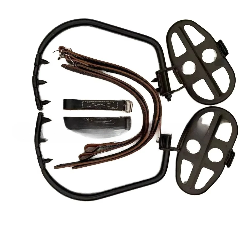 Thickened Steel Electrician Foot Buckle Rod Communication Foot Hook Tree Climbing Tool Belt D-Ring