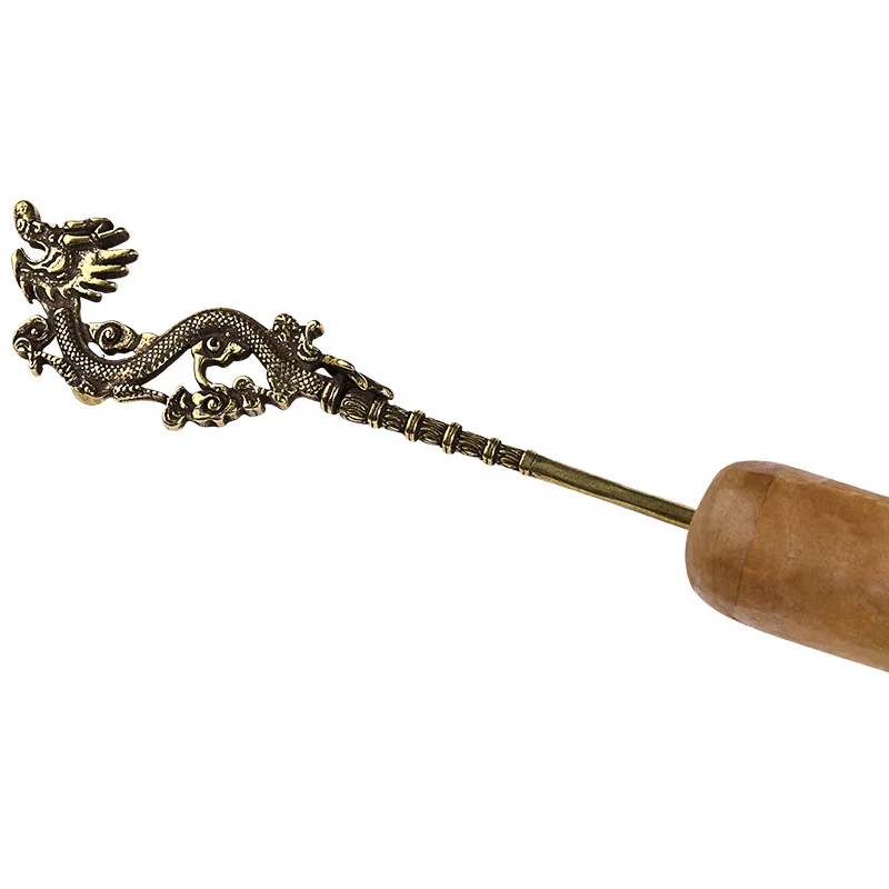 Cigar Needle Brass Cigar Dredger Portable Cuban Cigar Pine Needle Drilled Smoke Dredger view 4
