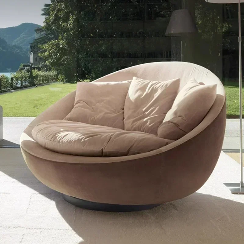 

sofá perezoso giratorio para exteriores, silla nórdica salón lujo, sofá dormitorio, muebles sala estar cómodo