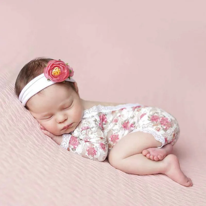 Newborn Photography Props European and American Newborn Lace Photo Clothing Flower  Photo Clothing Floret Pattern