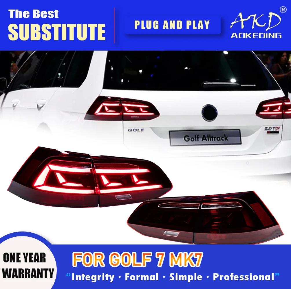 

AKD Tail Lamp for VW Golf 7 Variant LED Tail Light 2013-2020 Golf 7.5 sport Rear Fog Brake Turn Signal Automotive Accessories