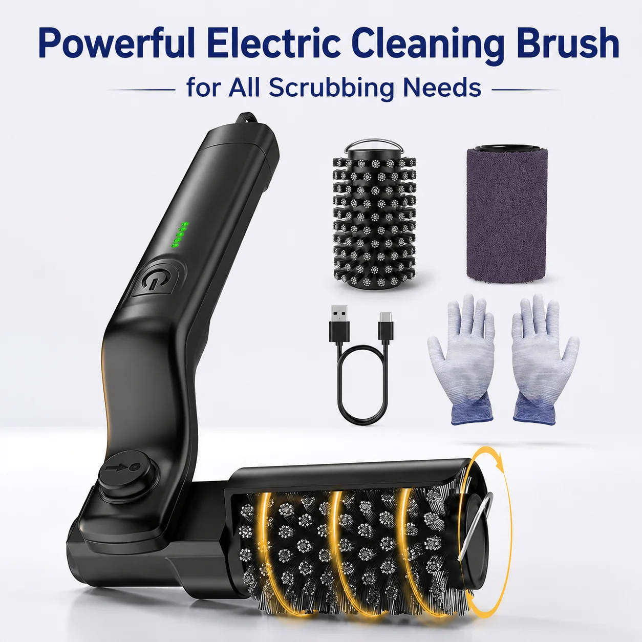 Outdoor Electric Barbecue Brush, Grill Brush 3-Speed Settings Electric Grill Brush, Grill Cleaner for Outdoor Griddles Smokers