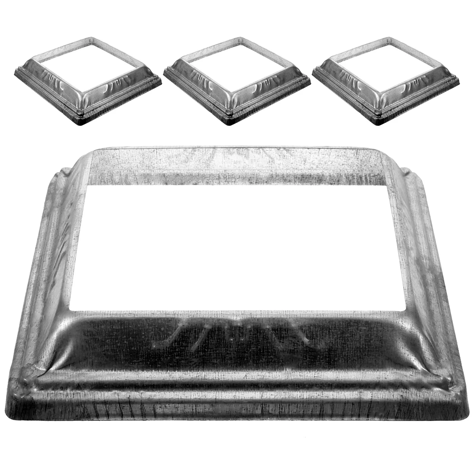 

4pcs Railing Post Skirt Iron Metal Fence Column Wraps Decorative Outdoor Balcony Stairs Fence Parts Skid Replacement