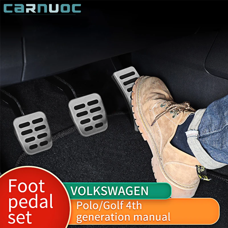 

3Pcs Car Pedal Cover Clutch Gas Brake Pedals Pads For Volkswagen VW Ibiza 6K 6L 6J Skoda Fabia Polo 9N 6R Bora Golf MK4 IV