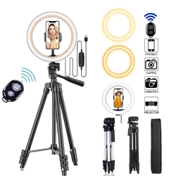 Tripod Selfie Ring Light Photo Ringlight Led Phone Remote Control Lamp Photography Lighting Stand with Tripod for Youtube Video