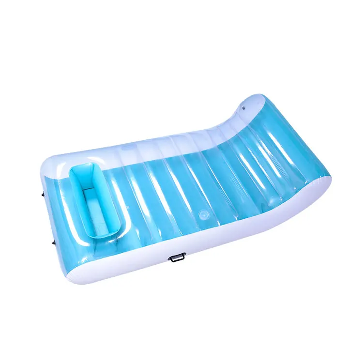 

Custom Kiddie Pool Floatie Summer Large Pool Float Inflatable Floating Long Chairs PVC Blue Inflatable Lounge Chair Beach Floats