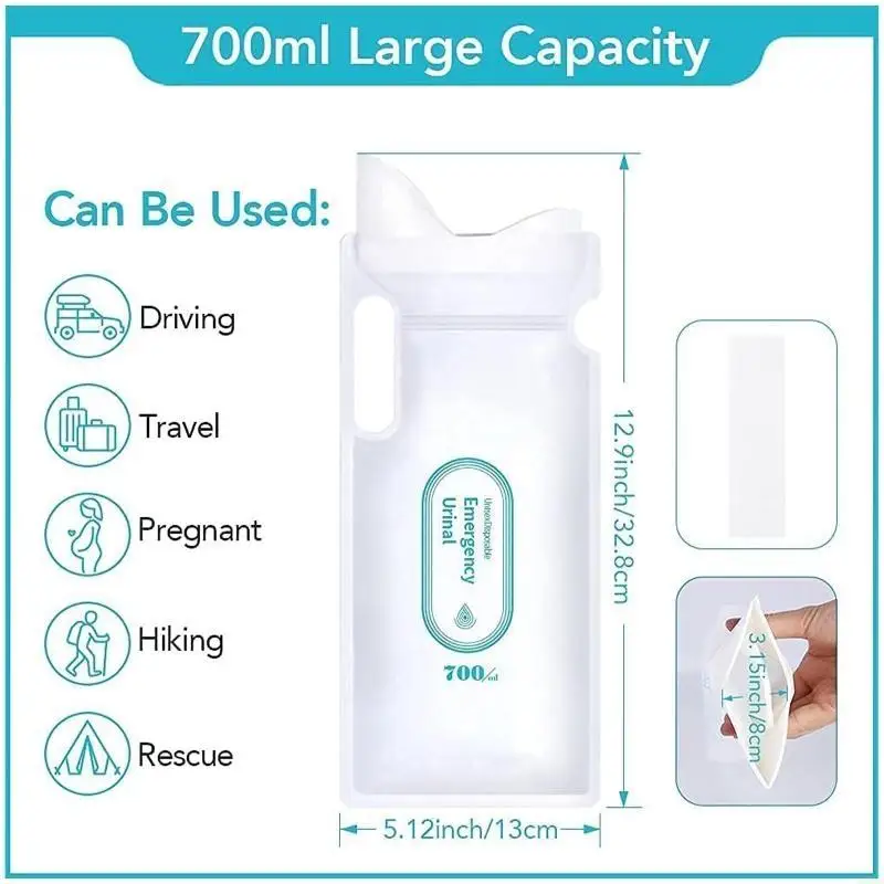 أكياس تبول كبيرة الحجم M89C أكياس بول للأطفال للجنسين أكياس مبولة للمرحاض للمرضى