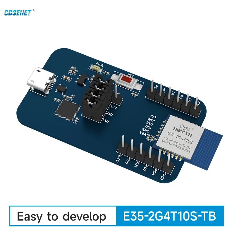 

TLSR8208 2.4G Serial Port Transparent Transmission Development Test Board Kit CDSENET E35-2G4T10S-TB Low Power Long Distance