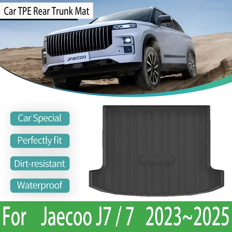 

For Jaecoo J7 7 Lucano L7 2023 2024 2025 Chery Tansuo 06 Car Rear Trunk Mats Waterproof Pads Anti-Dirty Carpets Cars Accessories
